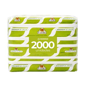 Palito Abaixador De Língua Espátula Depilação 2000 Unidades