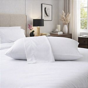 Fronha Hospitalar Tecido Branco Profissional 100% Algodão 150 Fios 50cm x 70cm