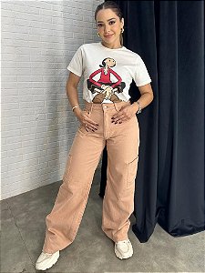 Calça Cargo Nude