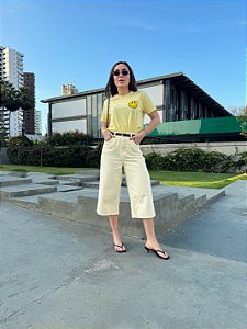 Panta Curta Amarelo Manteiga