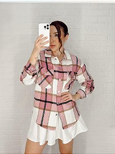 Camisaria Rosa Xadrez Flanelada