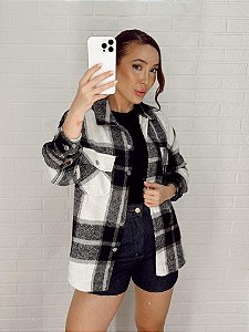 Camisaria Preta Xadrez Flanelada