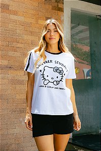 Tees Branca Hello Kitty