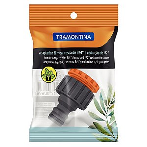 Adaptador Fêmea Tramontina com Rosca 3/4" e Redução 1/2"  para Jardim