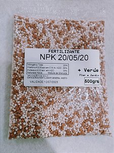 ADUBO FERTILIZANTE NPK 20 05 20 500 GRAMAS