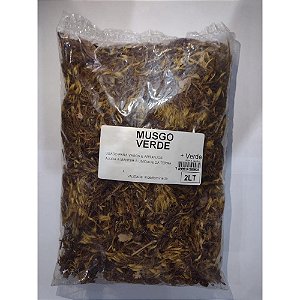 2 Litros Musgo Verde para arranjos artificiais ou naturais complemento de arranjos e decoração.