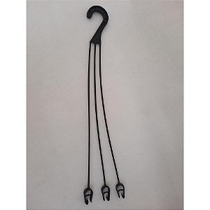 Kit 20 Hastes Alças Preto Pendurador Para Vasos E Cuias Plantas 43cm