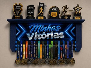 Porta Medalhas Minhas Vitórias - Azul