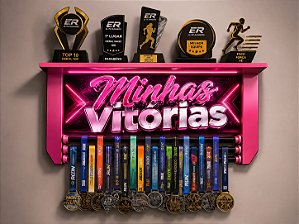Porta Medalhas Minhas Vitórias - Rosa
