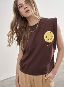 T-Shirt Smile Crochê