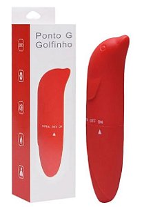 Vibrador Golfinho Aveludado Vermelho Ponto G Sexy Import