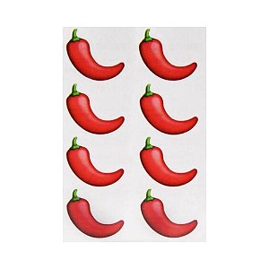 Tatuagem temporária Pimentinhas 7 x 10 cm
