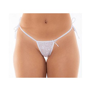 Calcinha Fio Dental Apressadinha - Branco Pimenta Sexy