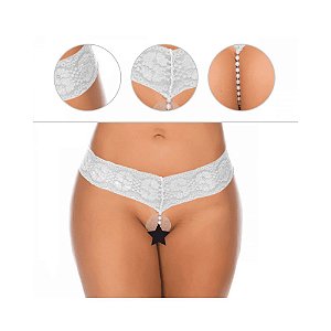 Calcinha Tailandesa Pérolas The Best - Branca