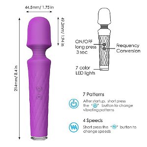 Vibrador Varinha Mágica Luna Spray S-Hande - Roxo