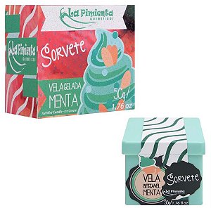 Vela Algodão Doce Beijável - Menta Ice