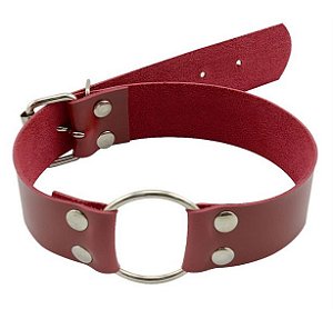 Gargantilha Argola Média Vermelha Dominatrixxx