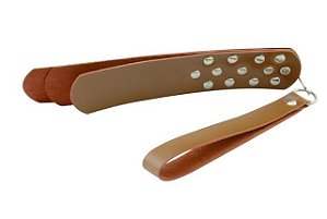Palamtória Rebite Couro Caramelo Dominatrixxx