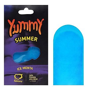 Capa Peniana Comestível Yummy Summer Neon Ice Menta Sexy Fantasy