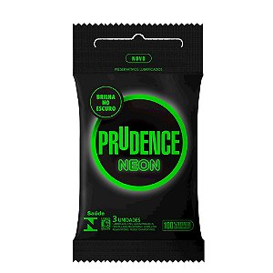 Preservativo Neon Com 3 Unidades Prudence