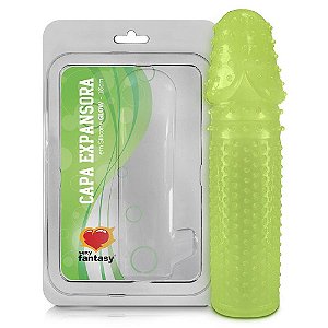 Capa Peniana Sensor 16cm Brilha No Escuro Sexy Fantasy