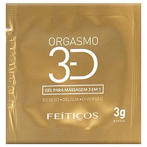 Orgasmo 3d Sachê Gel Para Massagem 3 Em 1 Feitiços