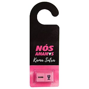 Kit Aviso De Porta Lésbico Kama Sutra 2 Dadinho êxtase