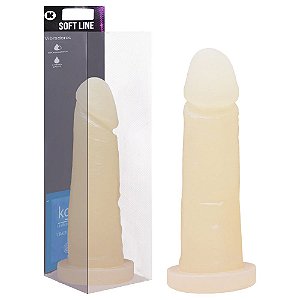 Pênis De Borracha Maciça Fosforescente 15,5 X 3,7cm Kgel