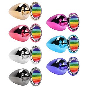 Plug Anal Em Metal M Linha Pride Hard