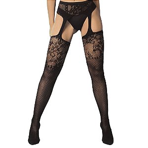 Meia Calça 7/8 Arrastão Cinta Liga Yaffa