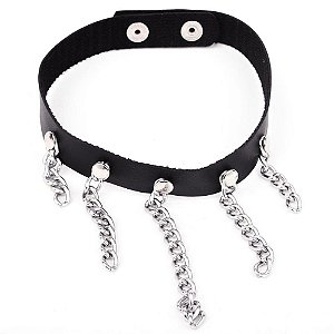 Gargantilha Com Botão De Pressão Dominatrixxx