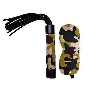 Kit Venda Com Chicote 20cm Luxo Camuflado Dominatrixxx
