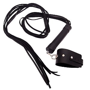 Kit Bracelete Com Chicote Tiras 80cm Dominatrixxx