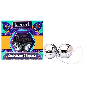 Kit Bolinha De Pompoar Cromada 02 Unidades Pau Brasil