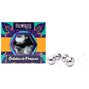 Kit Bolinha De Pompoar Cromada 04 Unidades Pau Brasil
