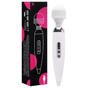 Vibrador Varinha Mágica 25 X 4cm Carregável Vipmix