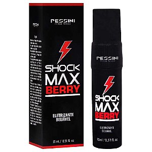 Shock Max Berry Gel Eletrizante Beijável 15ml Pessini