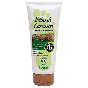 Sebo De Carneiro Creme Com Argan E Cacau 190g Apinil