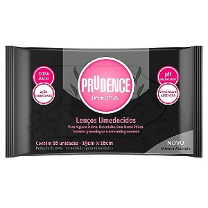 Lenços Umedecidos íntima 16 Unidades Prudence