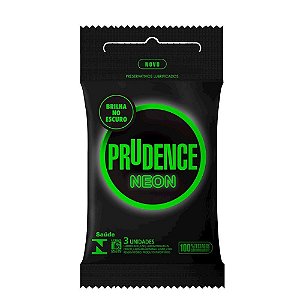 Preservativo Neon Com 3 Unidades Prudence