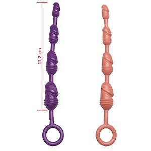 Plug Anal Ball Maciço 04 Pênis Hot Flowers