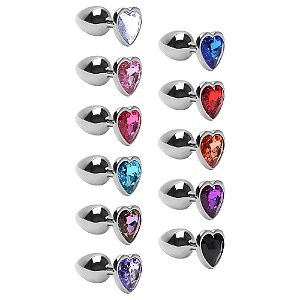 Plug P Em Metal Cromado Coração Vipmix