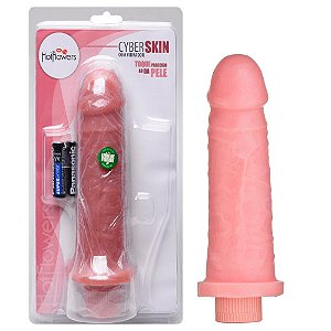 Pênis Vibrador Interno Cyber 17 X 5cm Hot Flowers