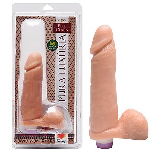 Prótese Vibrador Interno Com Escroto 19 X 5cm Sexy Fantasy