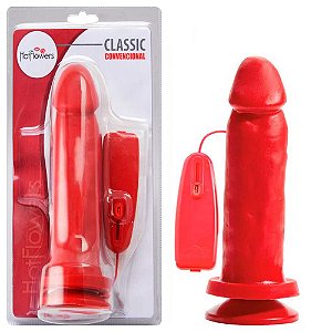 Pênis De Borracha Vibro Externo 17,5 X 4,5cm Hot Flowers