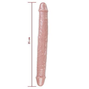 Pênis De Borracha Duplo 35 X 4,5cm Hot Flowers