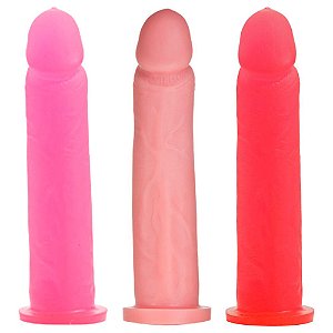 Pênis De Borracha Maciço 25 X 6cm Hot Flowers