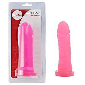 Pênis De Borracha Maciço 16 X 4cm Color Hot Flowers