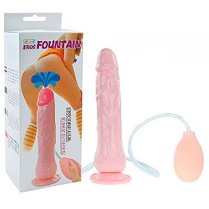 Pênis Ejaculador Com Ventosa 19 X 3,5cm Vipmix