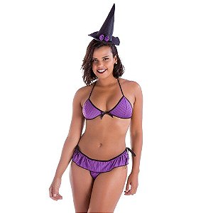Kit Fantasia Bruxinha Amareto